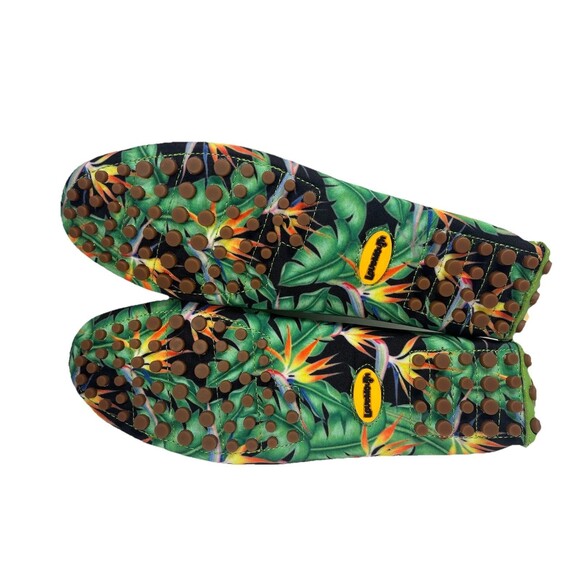 Loudmouth 10.5 Men’s Logan Driving Loafers Leather Bora Tropical Botanical NIB - Picture 9 of 14